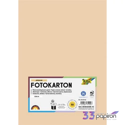 Dekorkarton 2 oldalas A4 300 g 50lap FOLIA baracklap FOLIA barack lap FOLIA barack