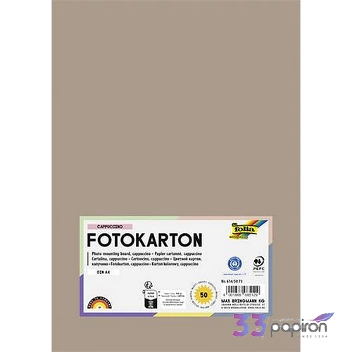 Dekorkarton 2 oldalas A4 300 g 50lap FOLIA cappuccinolap FOLIA ca lap FOLIA cappuccino