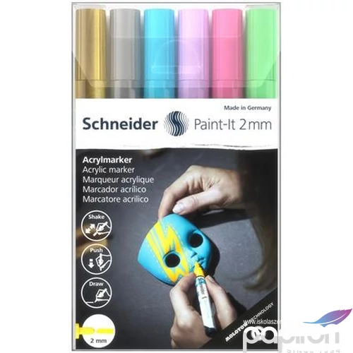 Dekormarker 2mm Schneider akril Paint-It 310, 6 különböző szín TSC310V61
