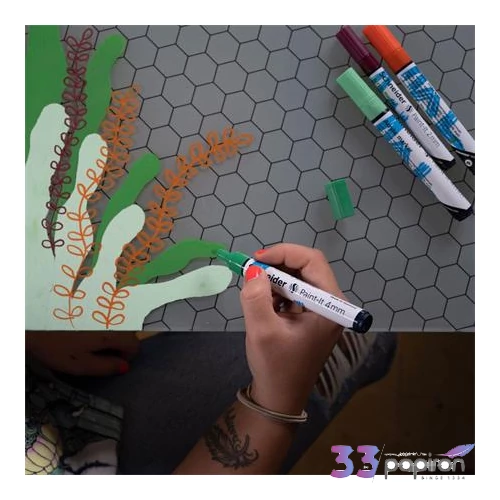 Dekormarker 4mm Schneider akril, Paint-It 320, fekete TSC320FK
