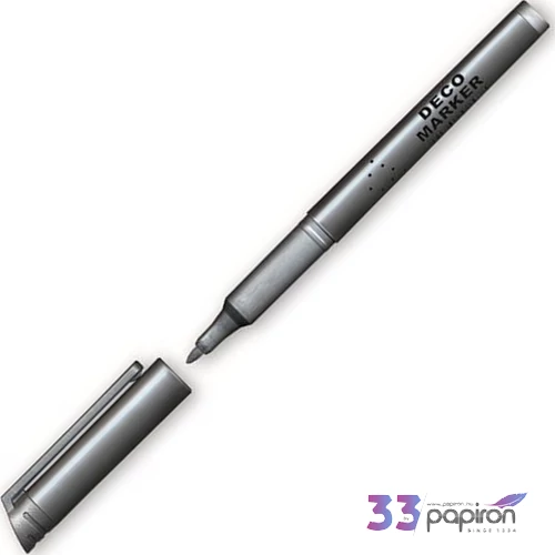 Dekormarker Granit 1 mm, kúpos, M850, ezüst