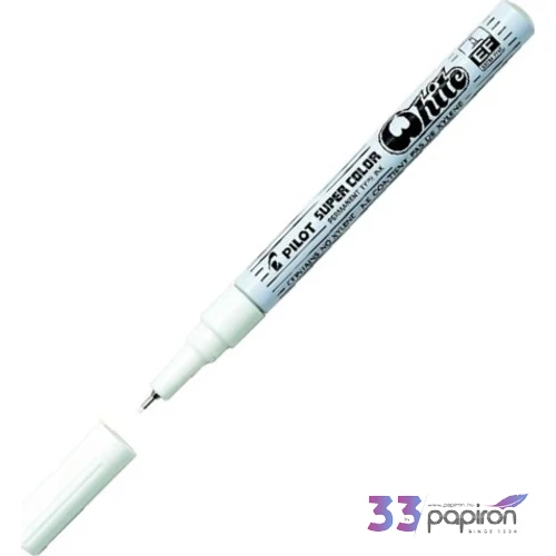 Lakk Decomarker Pilot Super Color 0,5mm permanens tinta fehér Írószerek PILOT SC-EF-W