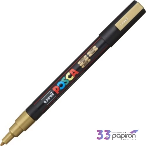 Decormarker UNI-BALL Posca 0,9-1,3mm vízbázisu akril marker arany Írószerek UNI Posca  PC-3M GOLD