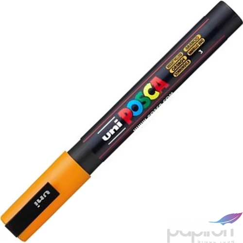 Dekormarker Uni 0,9-1,3 mm, Posca PC-3M, ragyogó sárga 