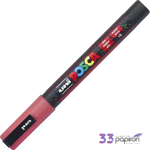 Dekormarker Uni 0,9-1,3 mm, Posca PC-3ML, fényes piros