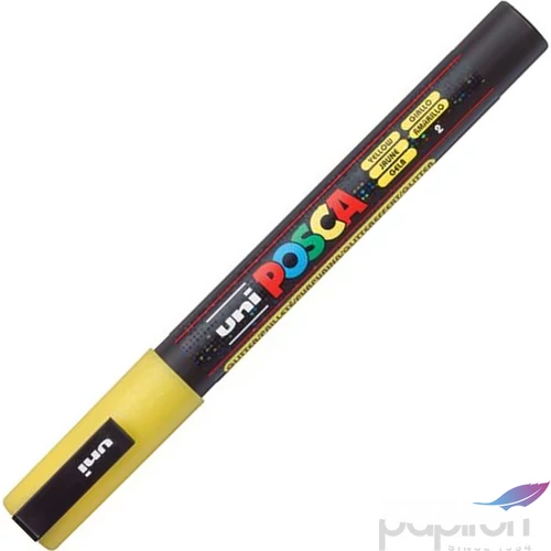 Dekormarker Uni 0,9-1,3 mm, Posca PC-3ML, fényes sárga 