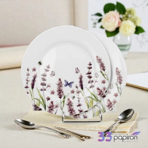 Desszertes tányér porcelán CLASSIC LAVENDER 2 db/szett Díszdobozban