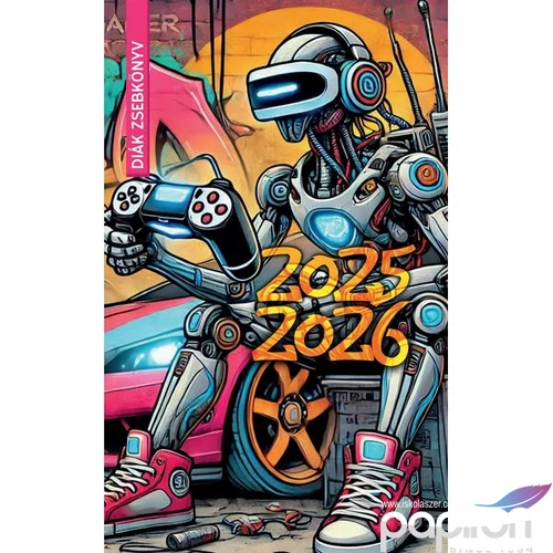 Diák zsebkönyv 2025/26 heti 125×205mm graffiti mintás Diák zsebnaptá Realsystem   kollekció 5313-60