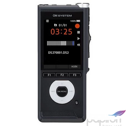 Diktafon digitális 2GB memória OM SYSTEM DS-2700 fekete