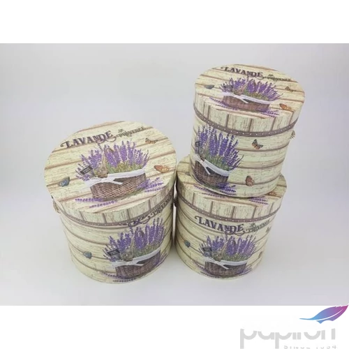 Díszdoboz karton kör alakú 19,5x16,5cm 6,00E+12