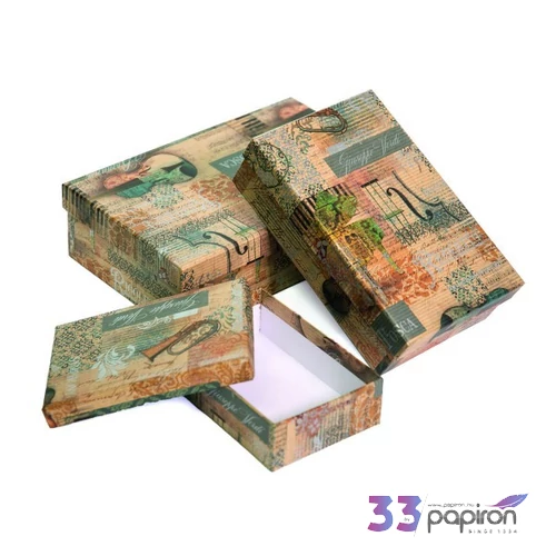 Díszdoboz papír téglalap 24' S10/1 8,5x6x2,8cm Az ár egy darabra vonatkozik!
