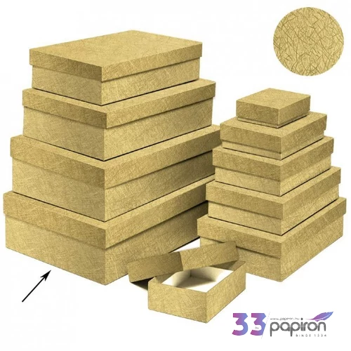 Díszdoboz papír téglalap arany S10/6 18,6 x 11,7 x 5,3 cm Az ár egy darabra vonatkozik!