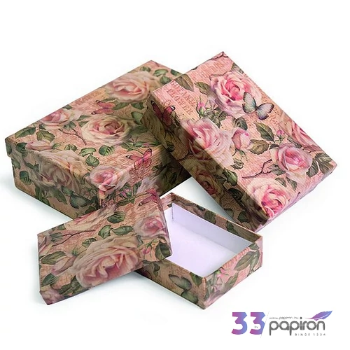 Díszdoboz papír téglalap natúr S10/4 14,6 x 9,6 x 4,2 cm Az ár egy darabra vonatkozik!