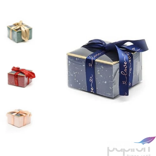 Díszdoboz virágdoboz 13,5x13,5x8,5cm, 4 színben 