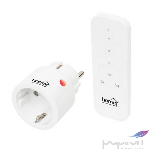 Dugalj szett 1 aljzat távirányítóval 2300 W HOME fehér