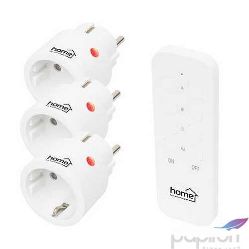 Dugalj szett 3 aljzat távirányítóval 2300 W HOME fehér