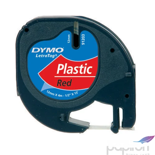 Feliratozó szalag Dymo 12mmx4m DYMO S0721580 piros-fekete Feliratozógéphez szalagok