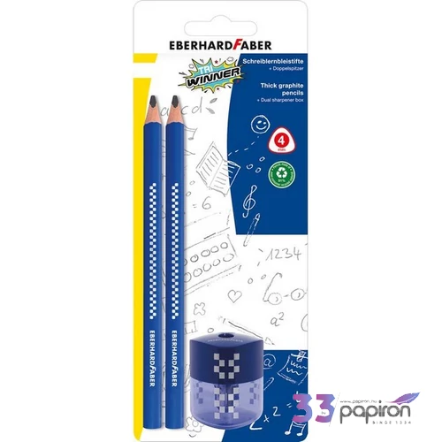 Eberhard-Faber grafitceruza 24 szett 2db-os + hegyező TRI WINNER B BL.