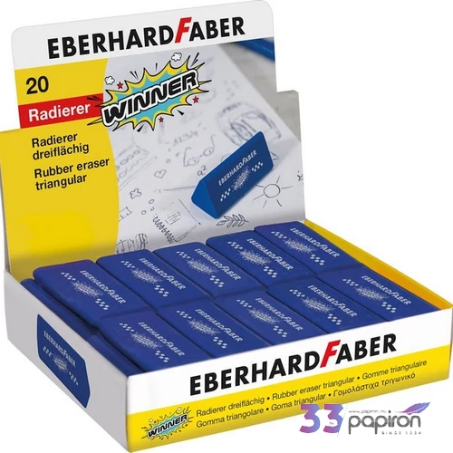 Eberhard-Faber radír 24 WINNER háromszögletű kék színben