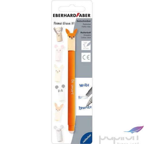 Eberhard-Faber zseléstoll 24 ÁLLATOS radírozható 0,7mm kék tintával klf. Minta BL.