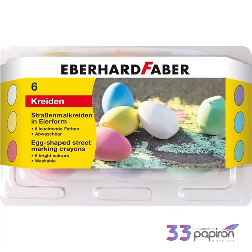 Eberhard Faber aszfaltkréta 6db-os tojásalakú műanyag védőfóliában E526510
