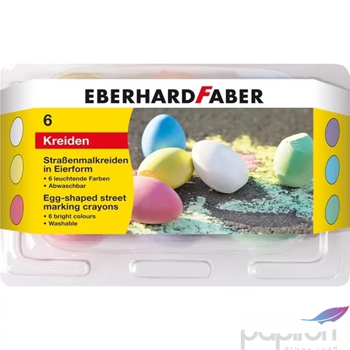 Eberhard Faber aszfaltkréta 6db-os tojásalakú műanyag védőfóliában E526510