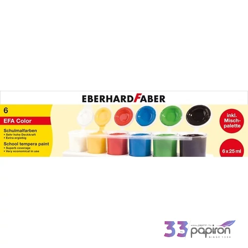Eberhard Faber festék EF-Festék iskolai tégelyben szett6x25ml E575506