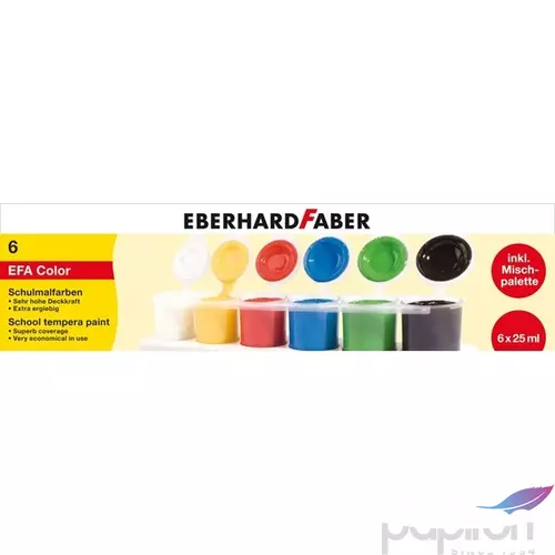 Eberhard Faber festék EF-Festék iskolai tégelyben szett6x25ml E575506