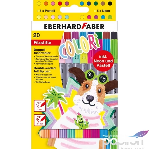 Eberhard Faber filckészlet 20db-os kétvégű E550020
