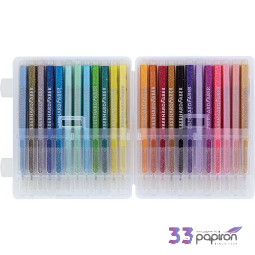 Eberhard Faber filckészlet 24db-os csillámos műanyag dobozban E551024