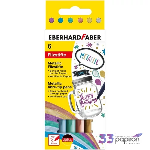 Eberhard Faber filckészlet 6db-os metál E551006