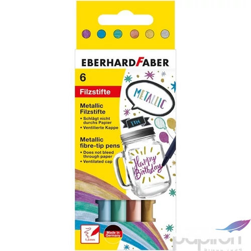 Eberhard Faber filckészlet 6db-os metál E551006