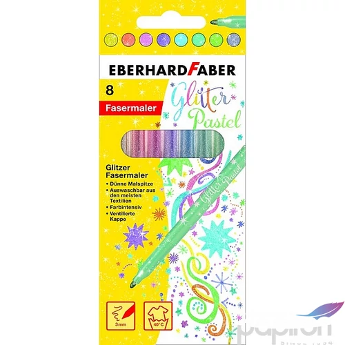 Eberhard Faber filckészlet 8db csillámos pasztell készlet E551009