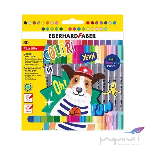 Eberhard Faber filctoll készle 30Db-Os Kétvégű Colori