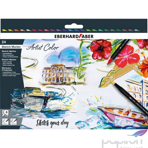 Eberhard Faber művész filc vázlathoz 24db-os kétvégű ARTIST COLOR  (0,8mm/1-10mm)