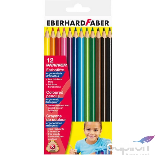 Eberhard Faber Színes ceruza 12db háromszögletű Eberhard Faber E511412