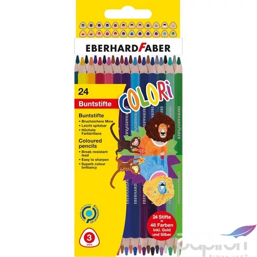 Eberhard Faber Színes ceruza 24db-os bicolor COLORI háromszögletű