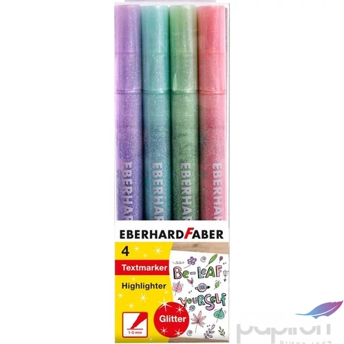 Eberhard Faber szövegkiemelő 4db-os pasztell csillámos E551405