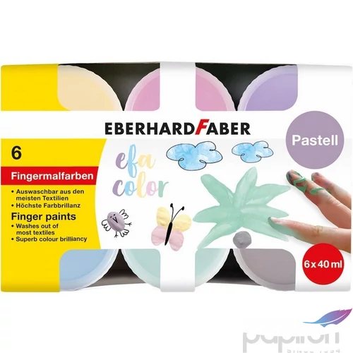 Eberhard Faber ujjfesték 6db-os 40ml-es tégelyes PASZTELL