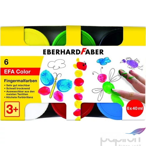 Eberhard Faber ujjfesték 6x40ml-es tégelyes E578606
