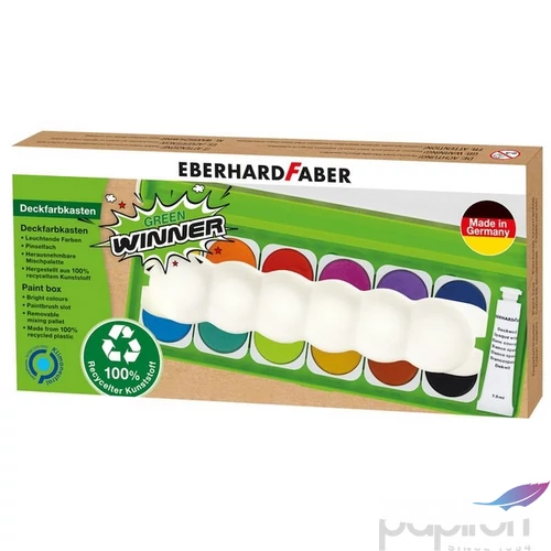 Eberhard Faber vízfesték 12db-os GREEN WINNER +tempera keverőpaletta