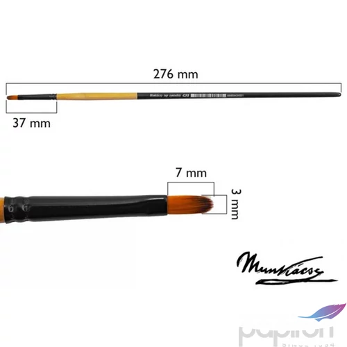 Ecset Munkácsy 0-ás macskanyelv, szintetikus Művészeti kellék !