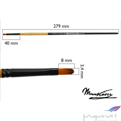 Ecset Munkácsy 2-es macskanyelv, szintetikus Művészeti kellék !