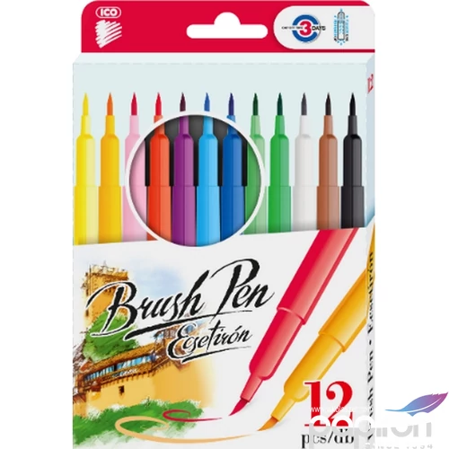 Ecsetiron 12 Brush Pen 12db-os ecsetirón készlet marker, filctoll, ecsetfilc ICO SÜNI