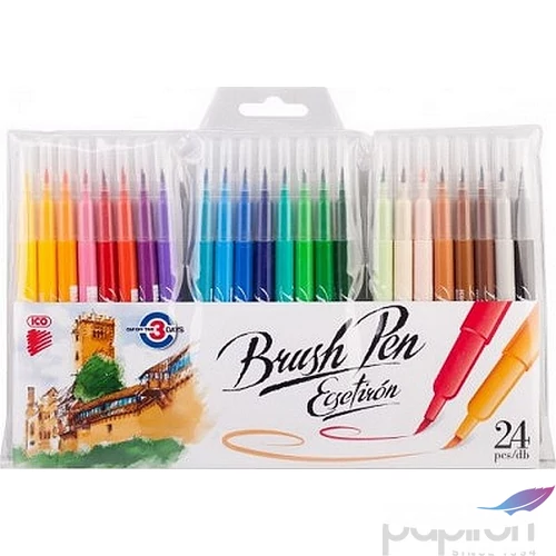 Ecsetiron 24 Brush Pen 24db-os ecsetirón készlet marker, filctoll, ecsetfilc ICO SÜNI