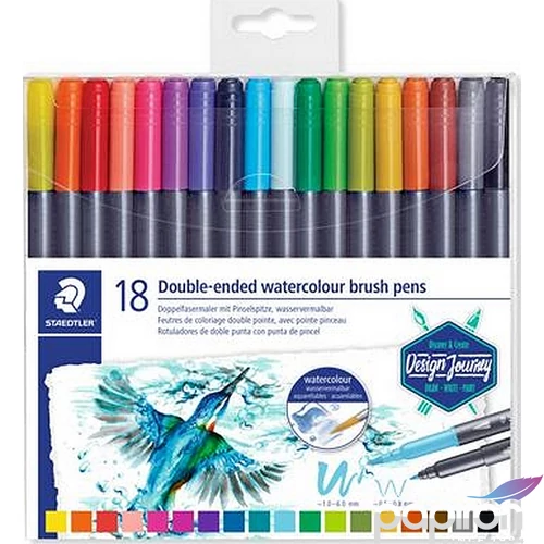 Ecsetiron készlet 18 Staedtler Marsgraphic Duo kétvégű 18színű készlet Írószerek STAEDTLER 3001 TB18