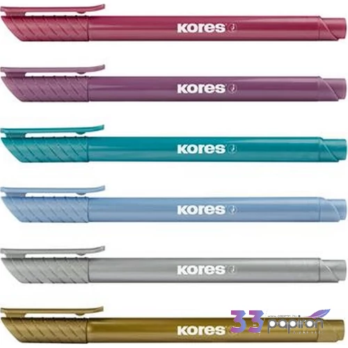 Ecsetiron készlet Kores Metallic Style, 6 metál szín