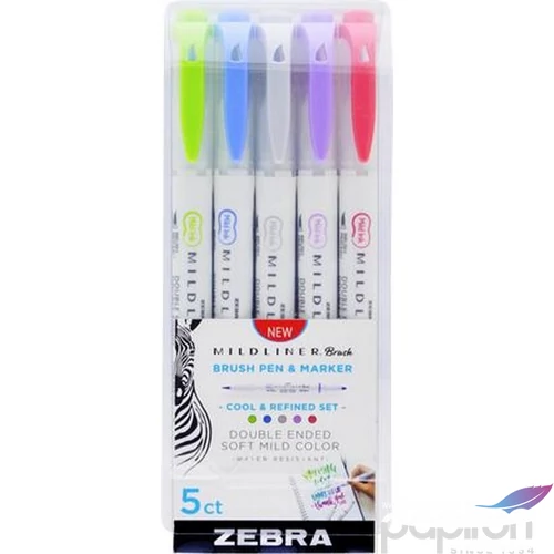 Ecsetiron készlet Zebra kétvégű Mildliner Cool 
