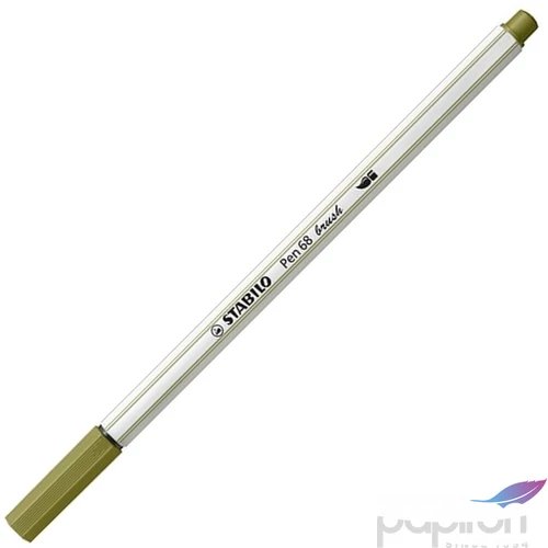 Ecsetiron Stabilo Pen 68 brush, sárzöld TST568371