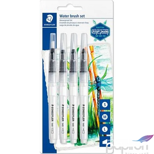 Ecsetkészlet 4 Staedler Design Journey vízzel tölt. S-M-L-vágott Írószerek Staedler 949-SBK4-C